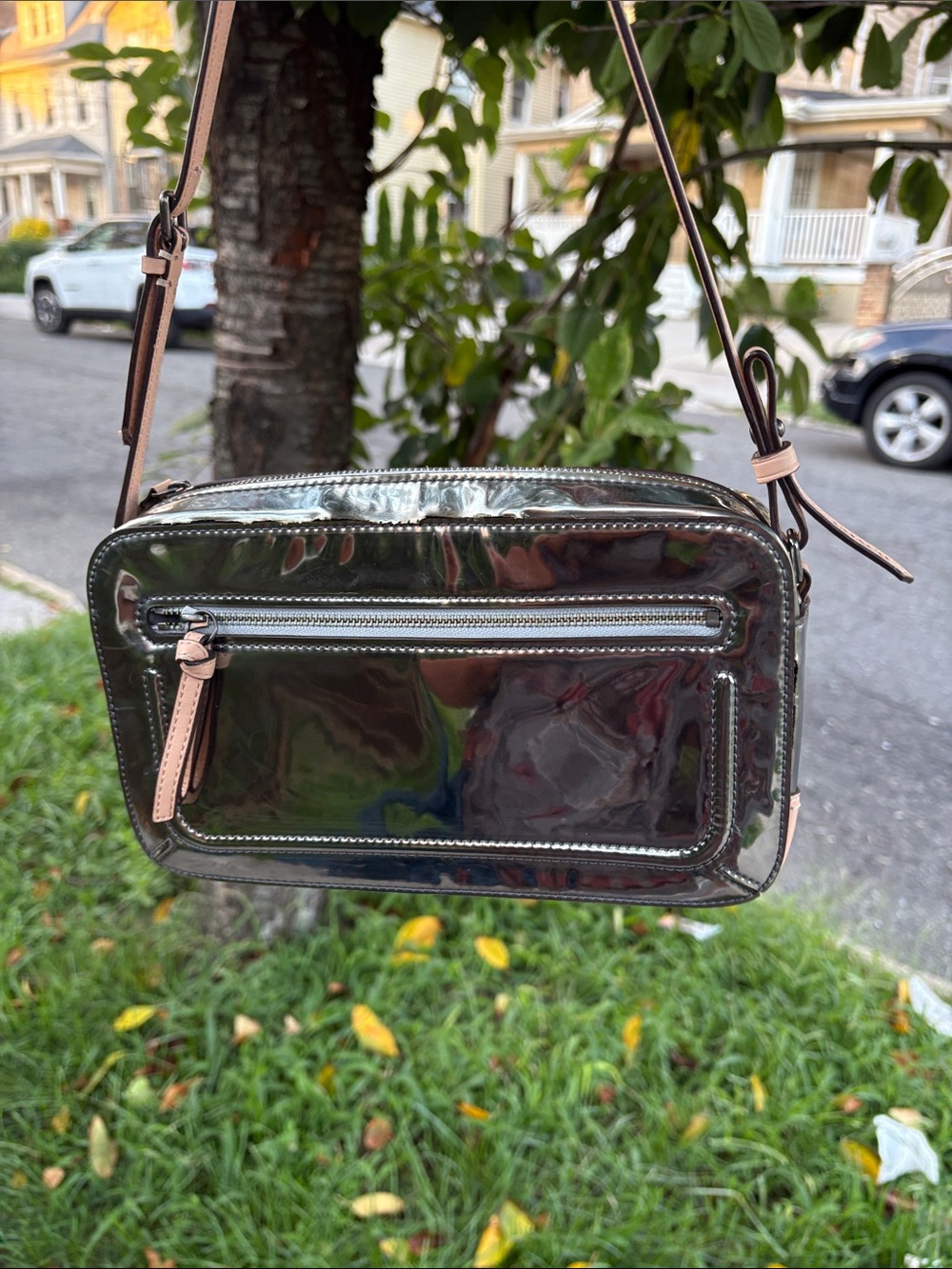 Rehab Coach poppy flight shoulder bag